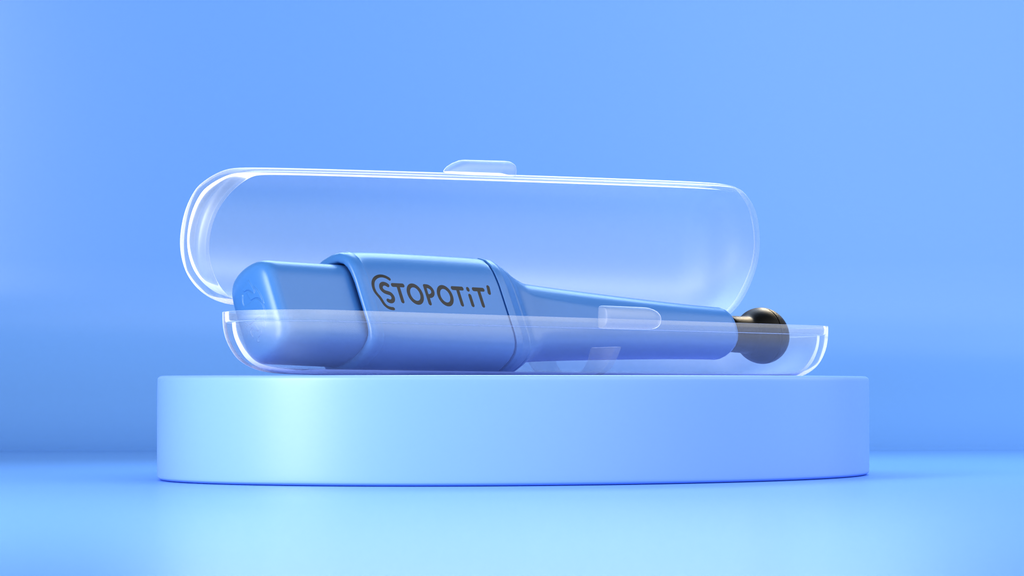 STOPOTIT’ Bleu dans son étui.