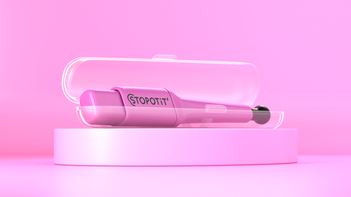 STOPOTIT’ Rose dans son étui.