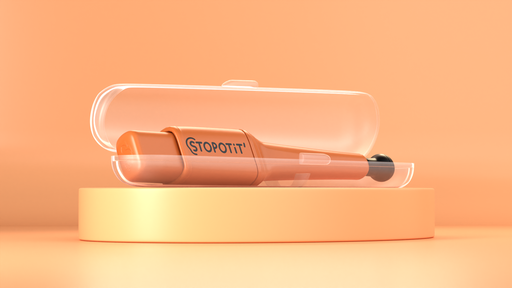 STOPOTIT’ Orange dans son étui.